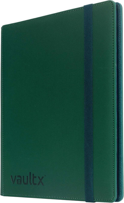 Vault X 9 Pocket Trading Card Strap Binder, 360 Cards, Premium Exo-Tec Album Material, 20 Side-Loading Pages, Folder for Collectible Games, Sports, TCG (Green