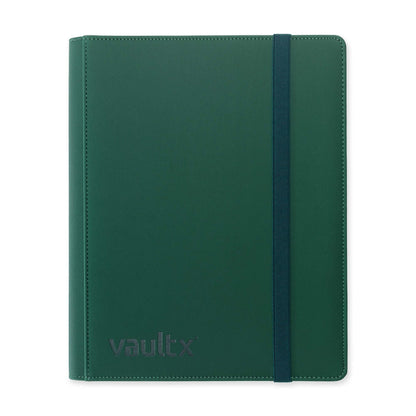 Vault X 9 Pocket Trading Card Strap Binder, 360 Cards, Premium Exo-Tec Album Material, 20 Side-Loading Pages, Folder for Collectible Games, Sports, TCG (Green