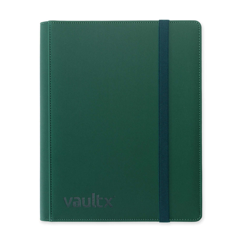 Vault X 9 Pocket Trading Card Strap Binder, 360 Cards, Premium Exo-Tec Album Material, 20 Side-Loading Pages, Folder for Collectible Games, Sports, TCG (Green