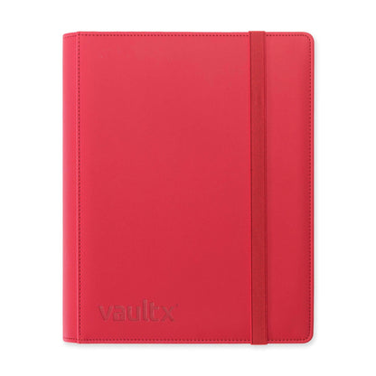 Vault X 9 Pocket Trading Card Strap Binder, 360 Cards, Premium Exo-Tec Album Material, 20 Side-Loading Pages, Folder for Collectible Games, Sports, TCG (Red