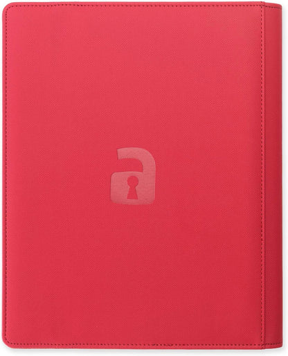 Vault X 9 Pocket Trading Card Strap Binder, 360 Cards, Premium Exo-Tec Album Material, 20 Side-Loading Pages, Folder for Collectible Games, Sports, TCG (Red