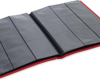 Vault X 9 Pocket Trading Card Strap Binder, 360 Cards, Premium Exo-Tec Album Material, 20 Side-Loading Pages, Folder for Collectible Games, Sports, TCG (Red