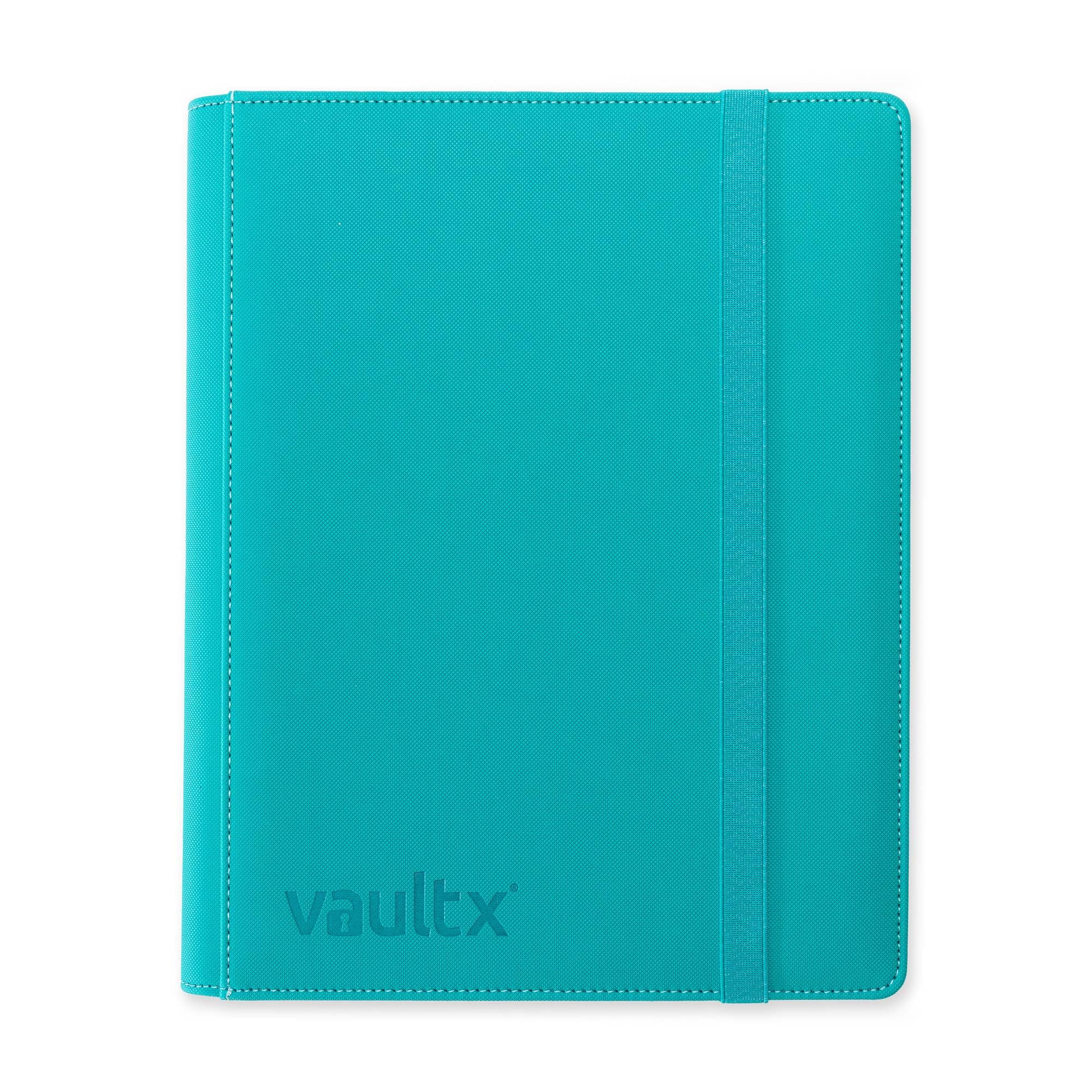 Vault X 9 Pocket Trading Card Strap Binder, 360 Cards, Premium Exo-Tec Album Material, 20 Side-Loading Pages, Folder for Collectible Games, Sports, TCG (Teal