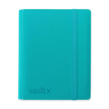 Vault X 9 Pocket Trading Card Strap Binder, 360 Cards, Premium Exo-Tec Album Material, 20 Side-Loading Pages, Folder for Collectible Games, Sports, TCG (Teal