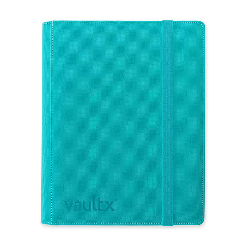Vault X 9 Pocket Trading Card Strap Binder, 360 Cards, Premium Exo-Tec Album Material, 20 Side-Loading Pages, Folder for Collectible Games, Sports, TCG (Teal