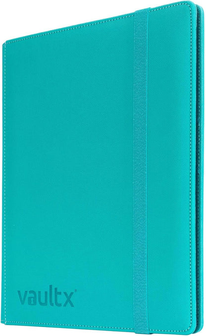 Vault X 9 Pocket Trading Card Strap Binder, 360 Cards, Premium Exo-Tec Album Material, 20 Side-Loading Pages, Folder for Collectible Games, Sports, TCG (Teal