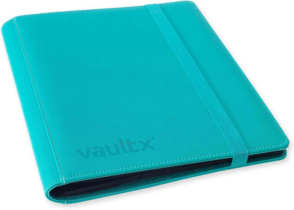 Vault X 9 Pocket Trading Card Strap Binder, 360 Cards, Premium Exo-Tec Album Material, 20 Side-Loading Pages, Folder for Collectible Games, Sports, TCG (Teal
