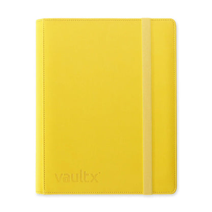 Vault X 9 Pocket Trading Card Strap Binder, 360 Cards, Premium Exo-Tec Album Material, 20 Side-Loading Pages, Folder for Collectible Games, Sports, TCG (Yellow
