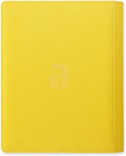 Vault X 9 Pocket Trading Card Strap Binder, 360 Cards, Premium Exo-Tec Album Material, 20 Side-Loading Pages, Folder for Collectible Games, Sports, TCG (Yellow