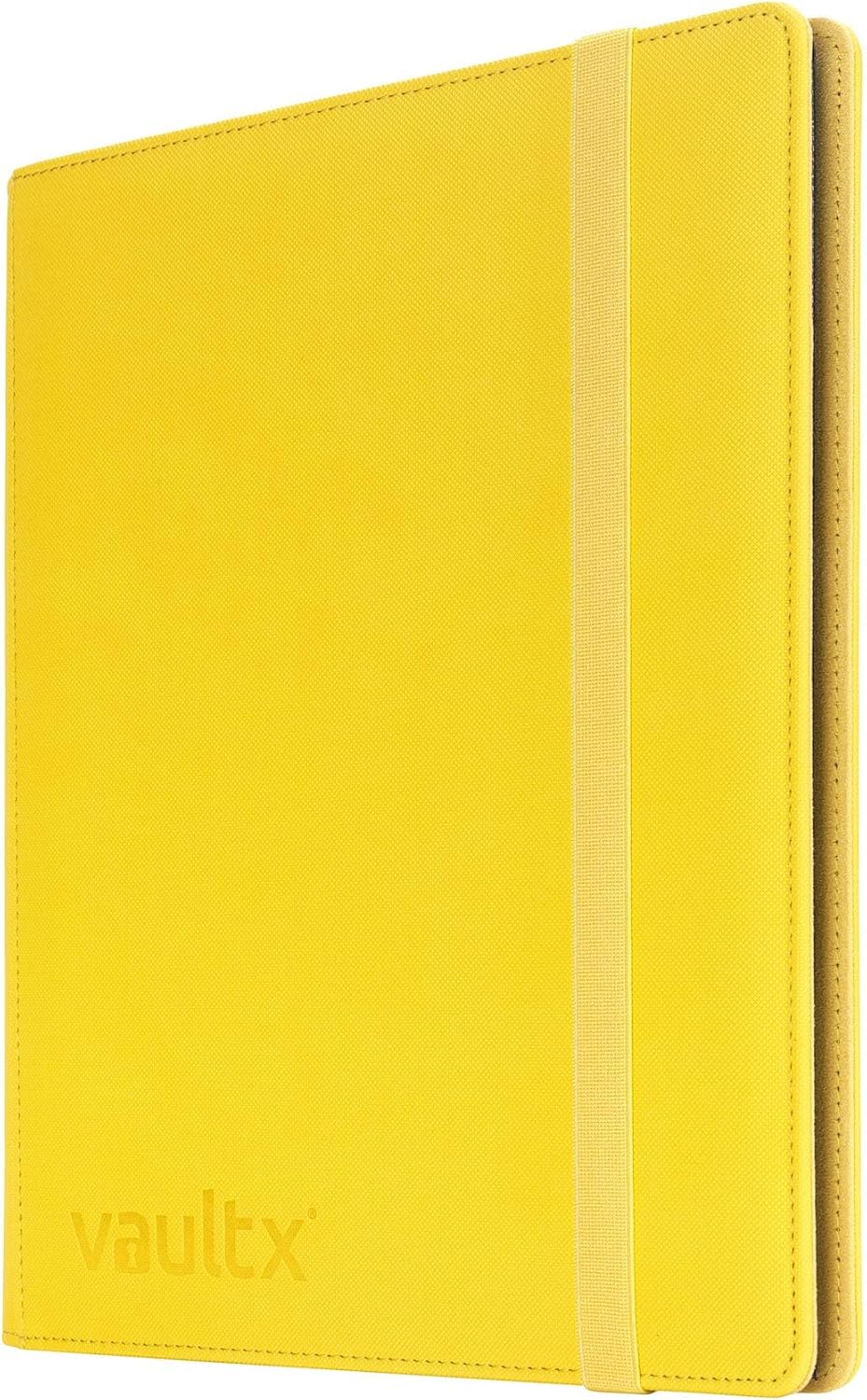 Vault X 9 Pocket Trading Card Strap Binder, 360 Cards, Premium Exo-Tec Album Material, 20 Side-Loading Pages, Folder for Collectible Games, Sports, TCG (Yellow