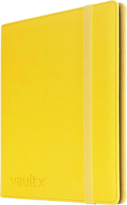 Vault X 9 Pocket Trading Card Strap Binder, 360 Cards, Premium Exo-Tec Album Material, 20 Side-Loading Pages, Folder for Collectible Games, Sports, TCG (Yellow