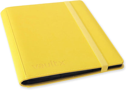 Vault X 9 Pocket Trading Card Strap Binder, 360 Cards, Premium Exo-Tec Album Material, 20 Side-Loading Pages, Folder for Collectible Games, Sports, TCG (Yellow