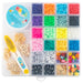 Joya Creative Clay Beads Bracelet Kit 4550+ | Fimo Beads Set | Bracelet Making for Girls | Katsuki - Smileys - Letter Beads - Charms - Fruit Beads - Includes Elastic Thread