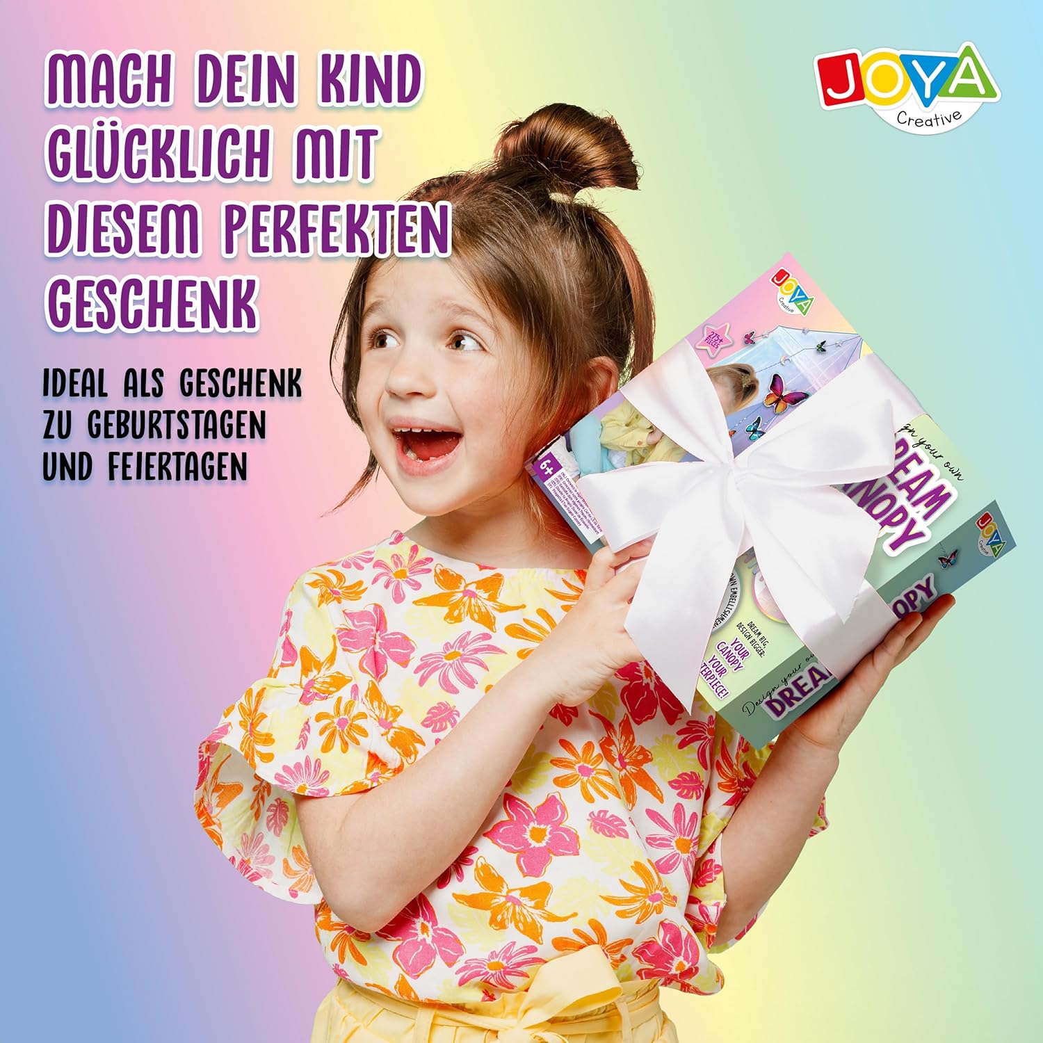 Bedhemel zelf vormgeven – 275-delige doe-het-zelfset met vlinders, diamanten en letters – droomhemel voor kinderkamer – muggennet, baldakijn, decoratie voor meisjes