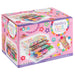 Mega Jewellery Set for Girls - 3000+ Beads and Loom Ribbons - With Letter Beads, Pastel Colours, Smileys & Beads - Includes Loom Bracelets & Storage Box with 5 Drawers