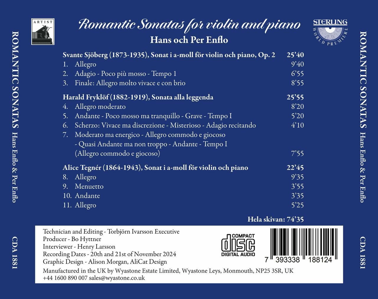 Romantic Sonatas for Violin and Piano