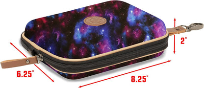 ENHANCE Designer Edition Würfeltablett – Würfel-Case & Würfelhalter für 28+ Würfel mit robuster Eva-Schale & Schutz – Würfelbrett mit herausnehmbarem Halter für DND & andere RPG Spiele (Galaxis
