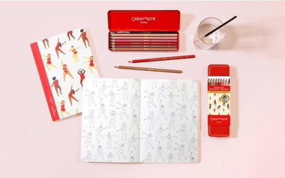Caran d'Ache Drawing Book A5 200g/m2, Nina Cosford, Blank Ivory Paper, Sketchbook, 64 Pages, FSC Certified, Acid-Free, Artist Supplies, Drawing, Colouring, Square-Back Binding, Travel Artists, Art