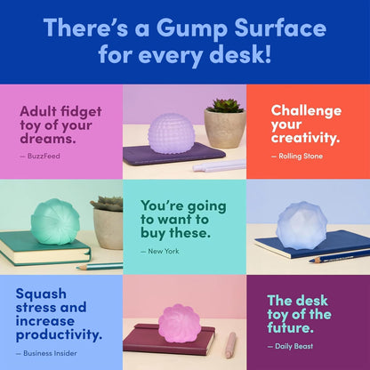 Gump Surface Gel-Filled Stress Ball | Ultra-Squishy Fidget Toy for Stress Relief & Focus | Anxiety Ball for Adults & Teens | Sensory Squeeze Toy | Cool Mix 2 Pack