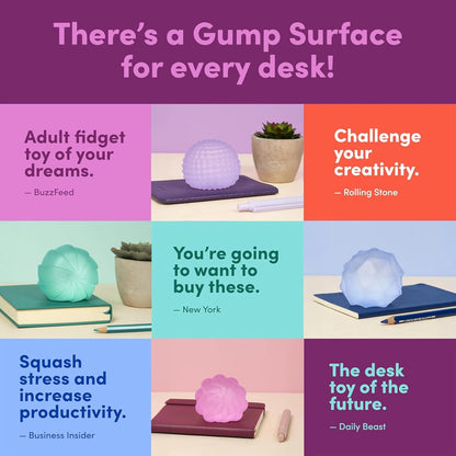 Gump Surface Gel-Filled Stress Ball | Ultra-Squishy Fidget Toy for Stress Relief & Focus | Anxiety Ball for Adults & Teens | Sensory Squeeze Toy | Warm Mix 2 Pack