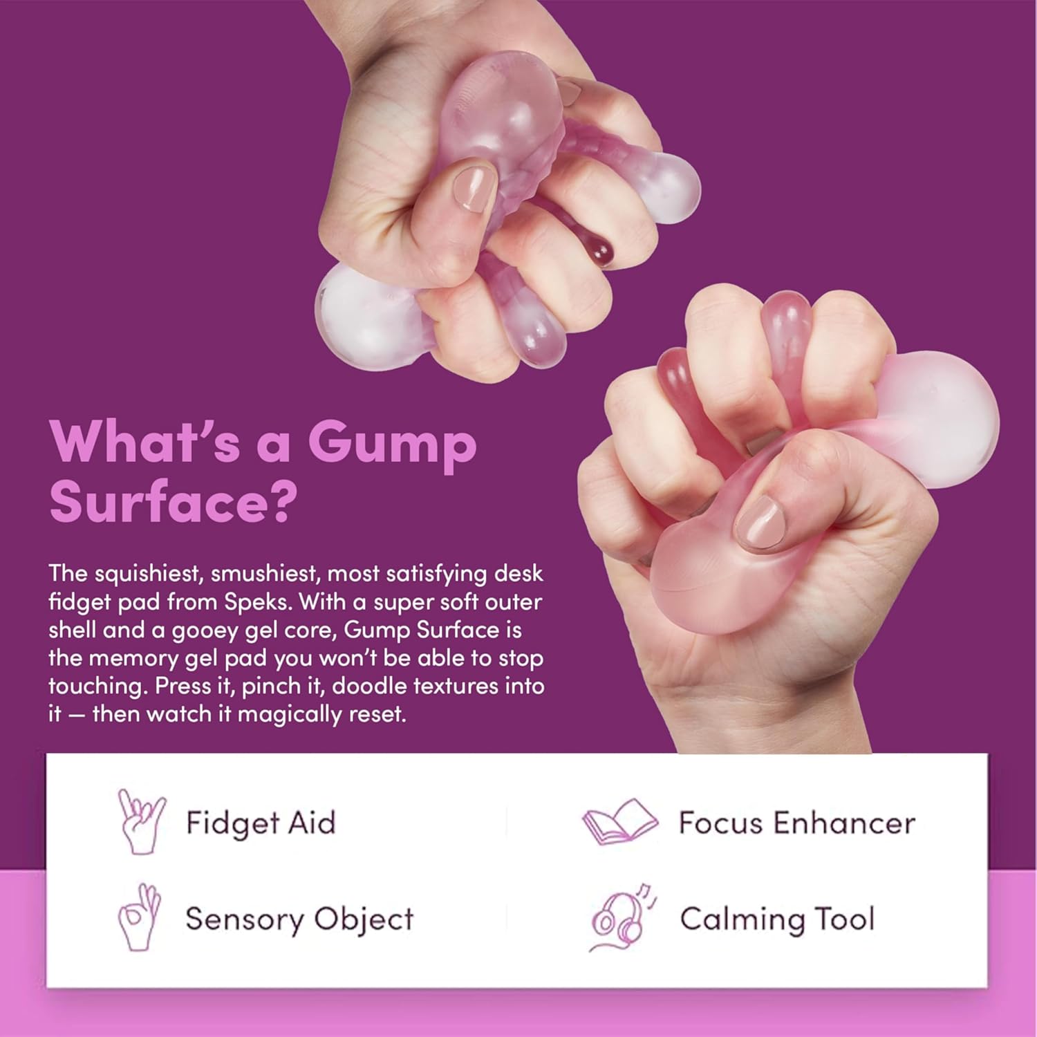 Gump Surface Gel-Filled Stress Ball | Ultra-Squishy Fidget Toy for Stress Relief & Focus | Anxiety Ball for Adults & Teens | Sensory Squeeze Toy | Warm Mix 2 Pack