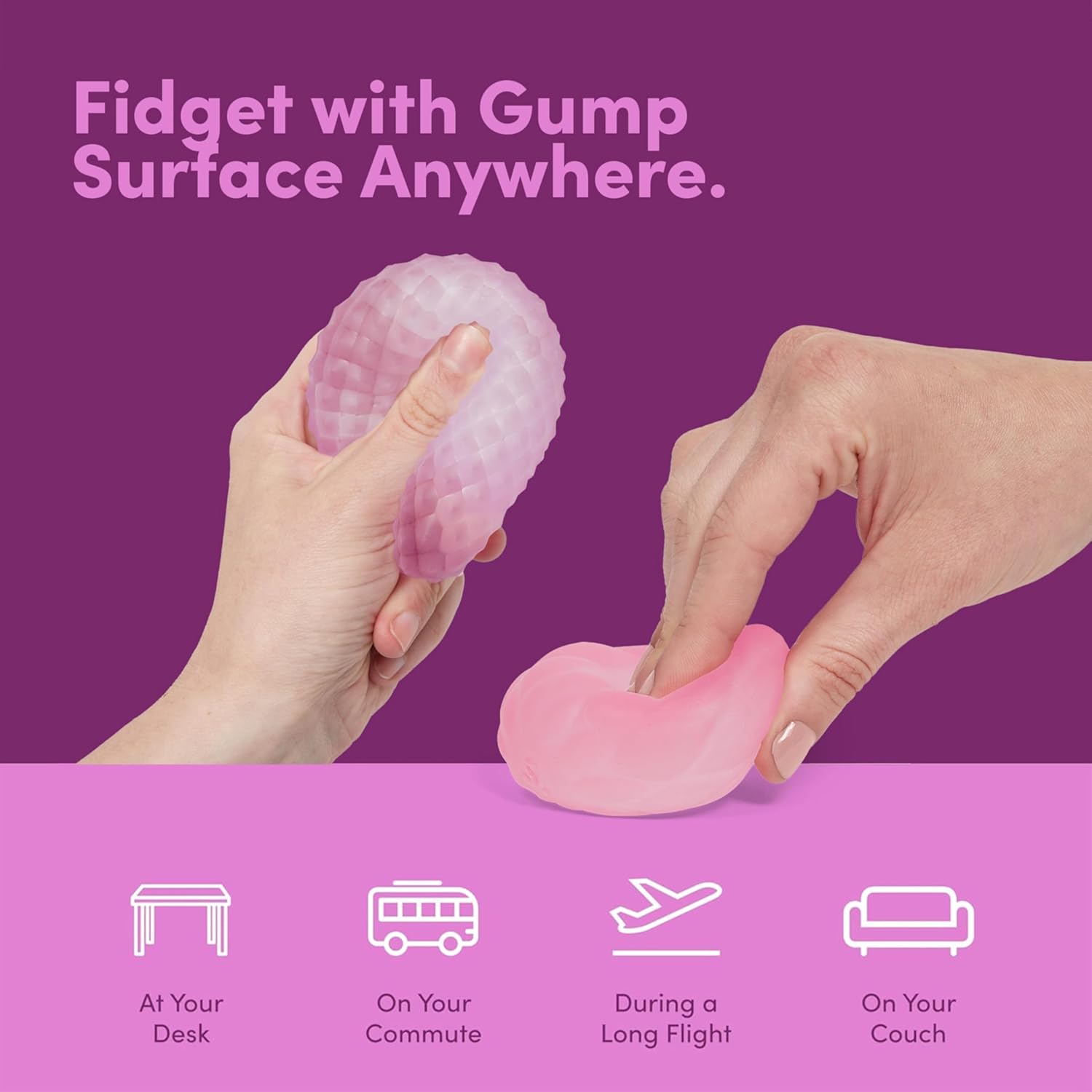Gump Surface Gel-Filled Stress Ball | Ultra-Squishy Fidget Toy for Stress Relief & Focus | Anxiety Ball for Adults & Teens | Sensory Squeeze Toy | Warm Mix 2 Pack