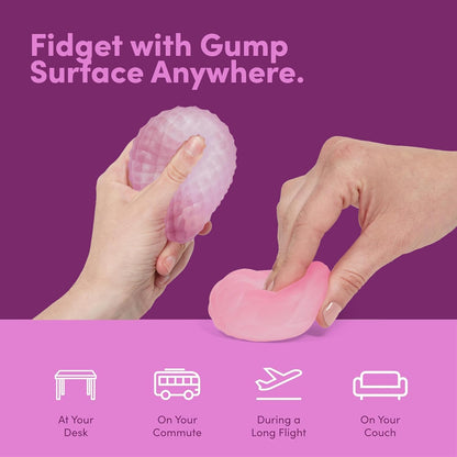 Gump Surface Gel-Filled Stress Ball | Ultra-Squishy Fidget Toy for Stress Relief & Focus | Anxiety Ball for Adults & Teens | Sensory Squeeze Toy | Warm Mix 2 Pack