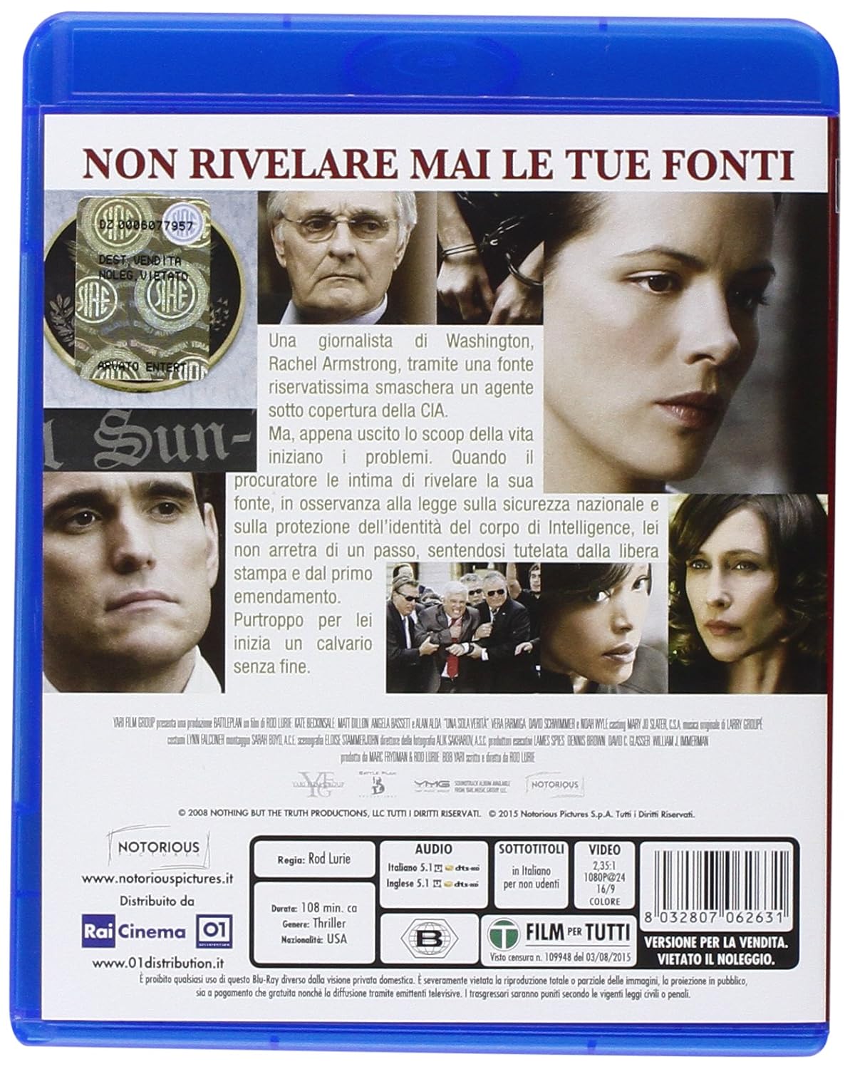 Rai Cinema Brd sola verita' (una)