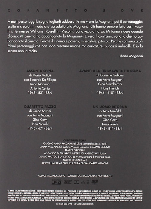 Anna Magnani Cofanetto (5 Dvd