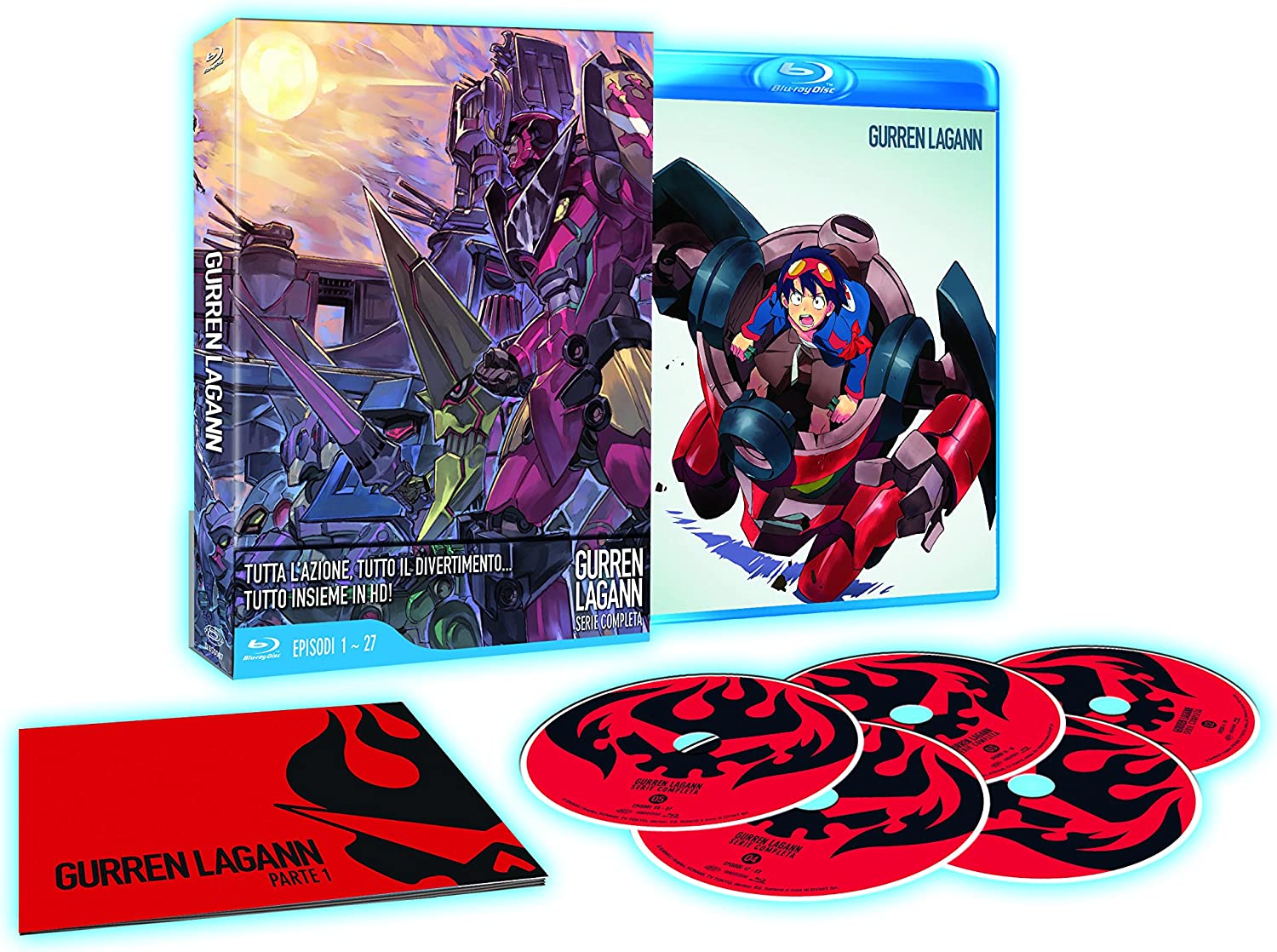 gurren lagann - sfondamento dei cieli - the complete series (eps 01-27) (5 blu-ray) box set BluRay Italian Import