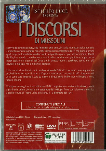 I Discorsi Di Mussolini (2 Dvd)