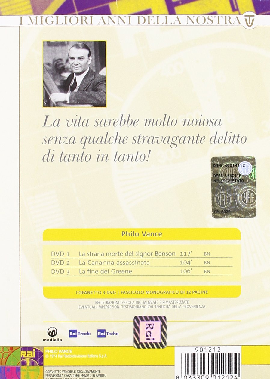 Philo Vance (3 Dvd)