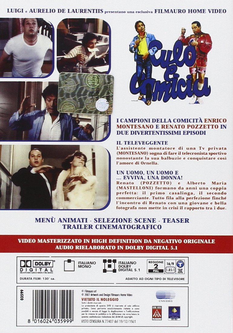 culo e camicia dvd Italian Import