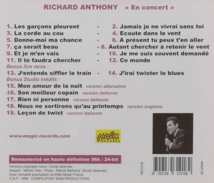 Richard Anthony - En Concert 1965 (CD)