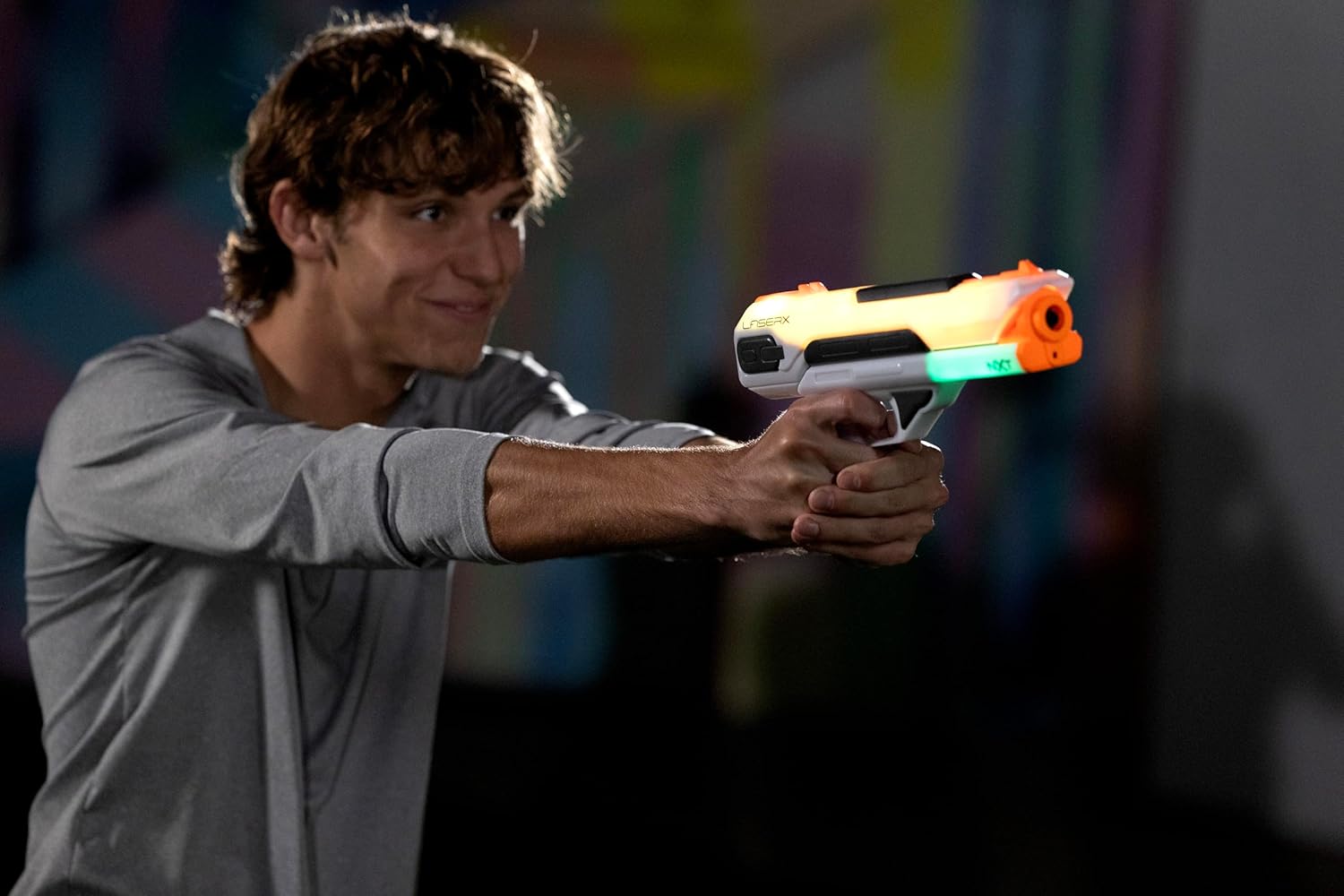 LaserX Ultra NXT Blaster a batteria, sistema avanzato di tag laser domestico progettato per il gioco interattivo, include due blaster ad alta tecnologia, per giochi laser tag, compatibile con tutti i