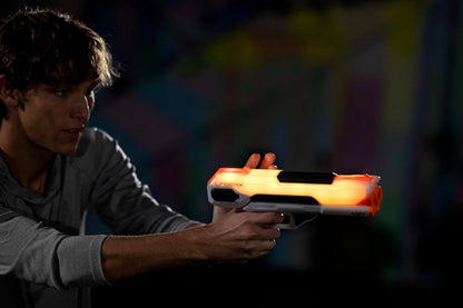 LaserX Ultra NXT Blaster a batteria, sistema avanzato di tag laser domestico progettato per il gioco interattivo, include due blaster ad alta tecnologia, per giochi laser tag, compatibile con tutti i