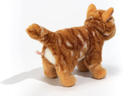 Teddy Hermann 90682 Kat 20 cm, Zacht speelgoed, Knuffel, Rode Tabby