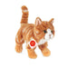 Teddy Hermann 90682 Kat 20 cm, Zacht speelgoed, Knuffel, Rode Tabby