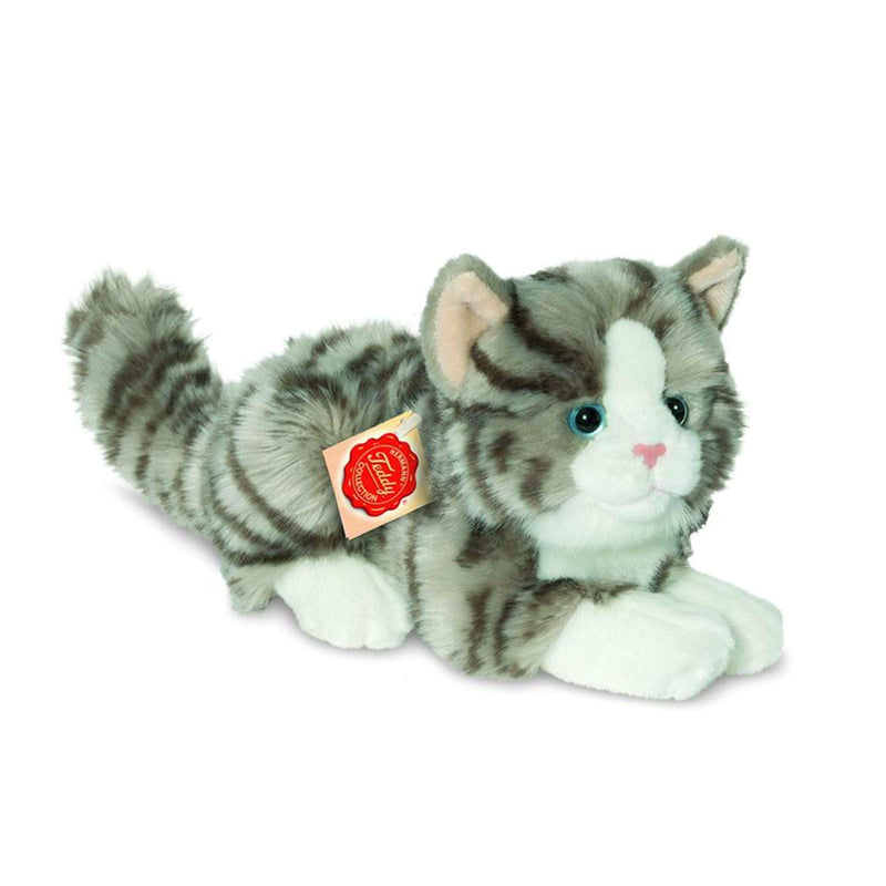 Teddy Hermann 90691 Kat 20 cm, knuffeldier, pluche dier met gerecyclede vulling