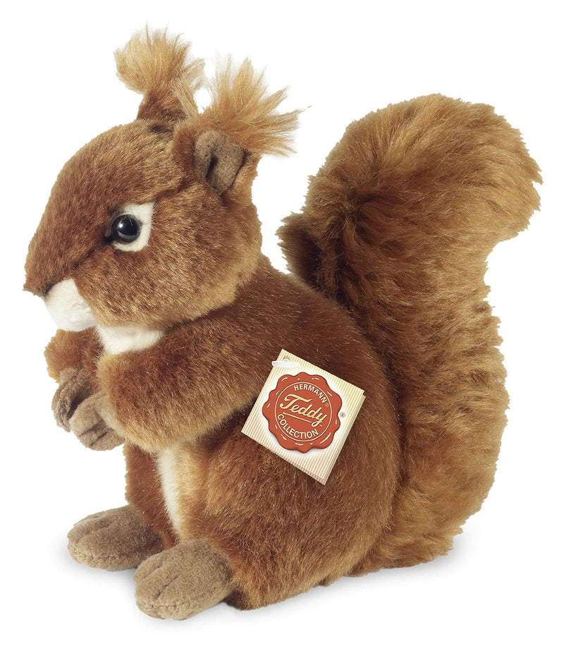 Teddy Hermann 90818 Eekhoorntje 17 cm, knuffeldier, pluche dier met gerecyclede vulling