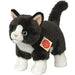 Hermann Teddy Collection 918202 20 cm Black/White Cat Standing Plush Toy