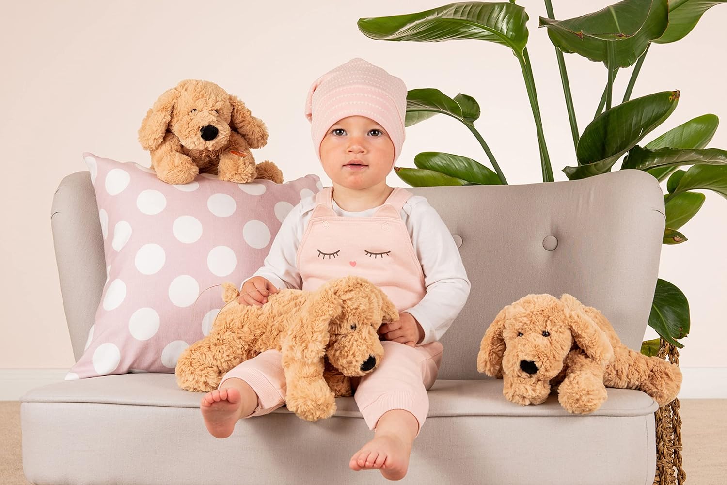 Teddy Hermann 91928 Dangling Dog 28 cm, Cuddly Toy