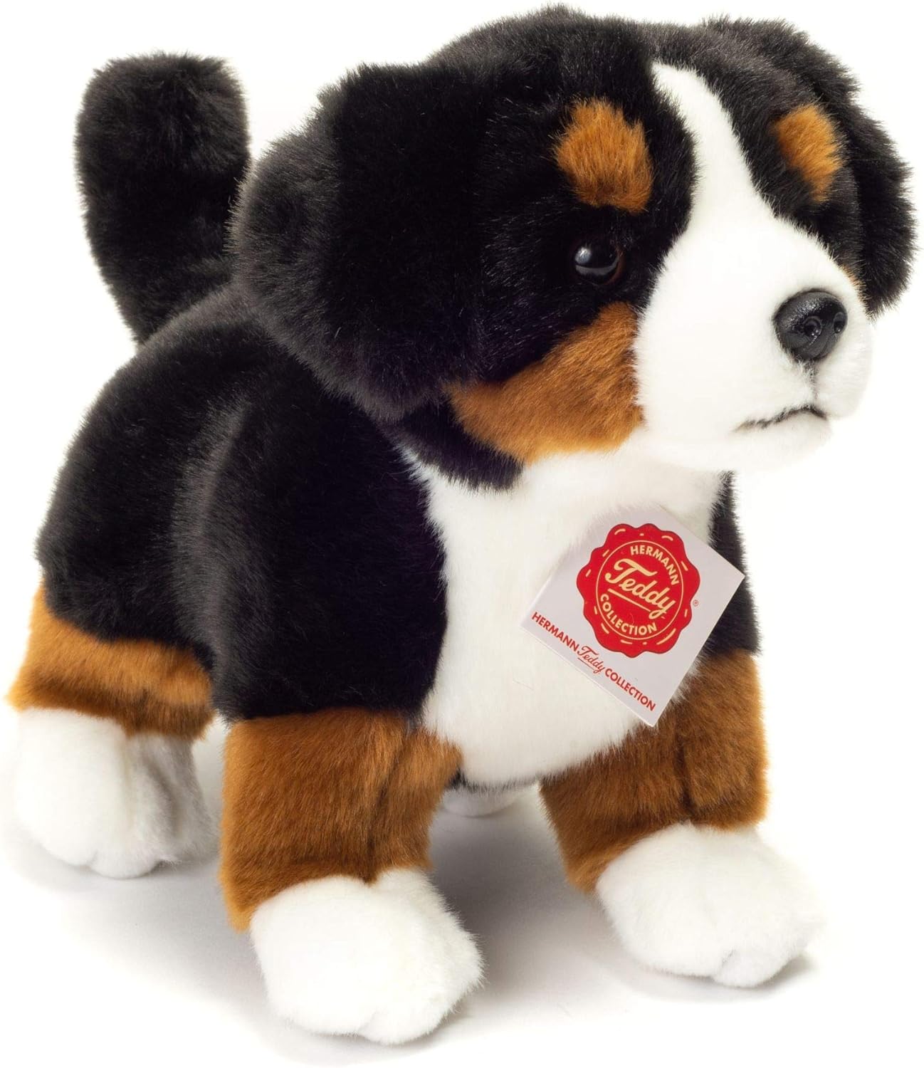 Teddy Hermann 91930 Hond Berner Sennenhond Puppy 23 cm, Zacht speelgoed, pluche speelgoed