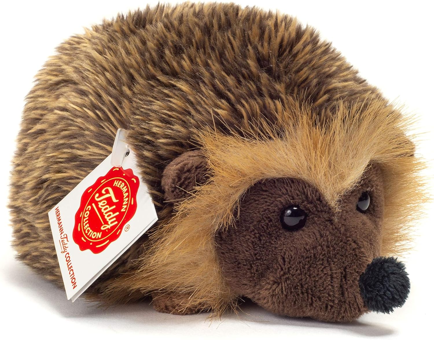 Teddy Hermann 92117 Hedgehog 15 cm, cuddly toy with 75% recycled filling material