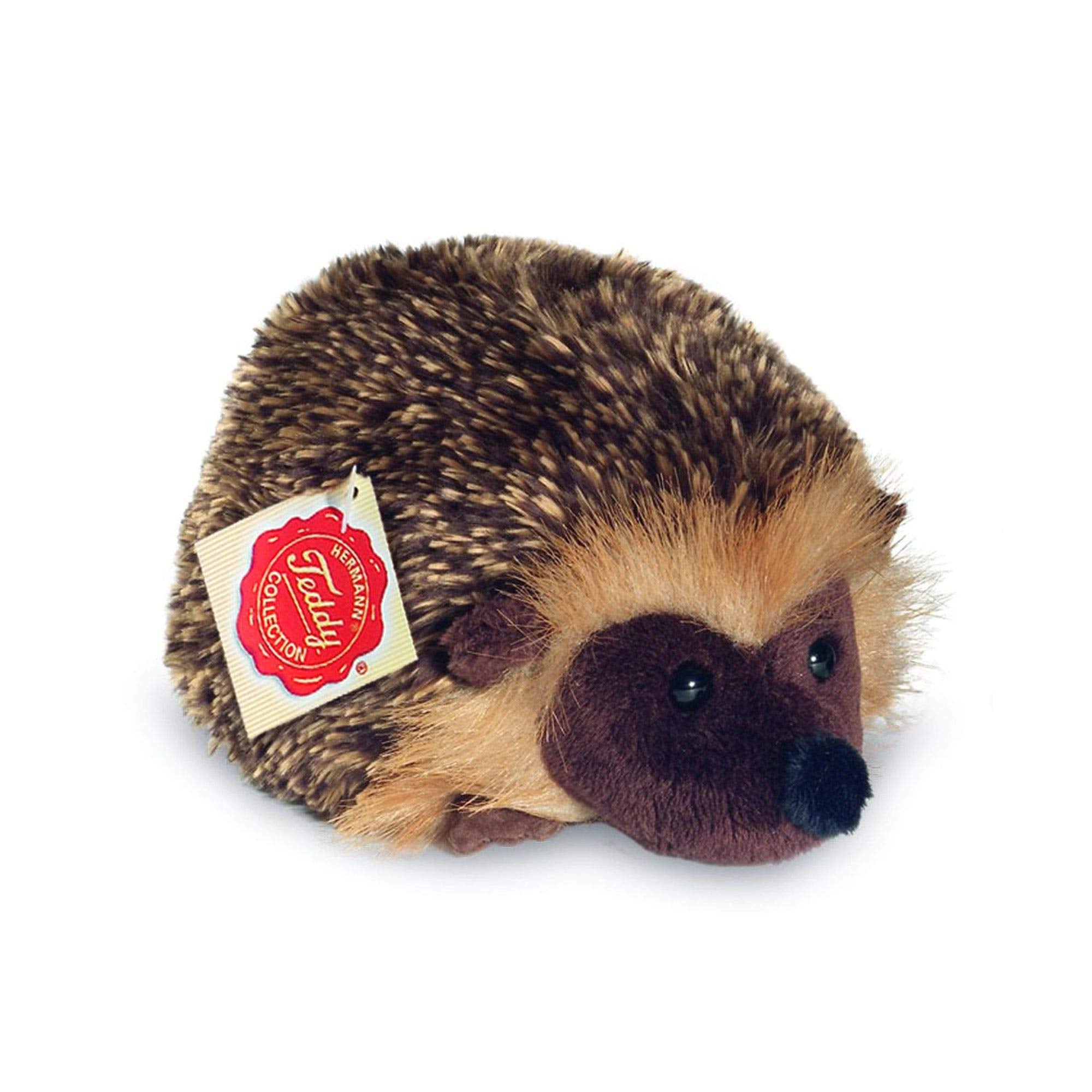 Teddy Hermann 92117 Hedgehog 15 cm, cuddly toy with 75% recycled filling material