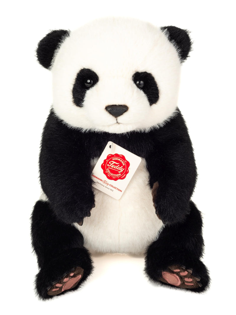 Teddy Hermann 92447 Panda zittend 28 cm, knuffeldier, pluche dier