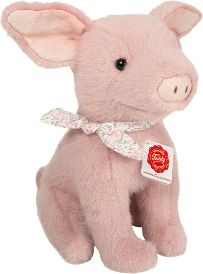 Teddy Hermann 93023 varken Audrey 23 cm, knuffeldier, pluche dier met gerecyclede vulling