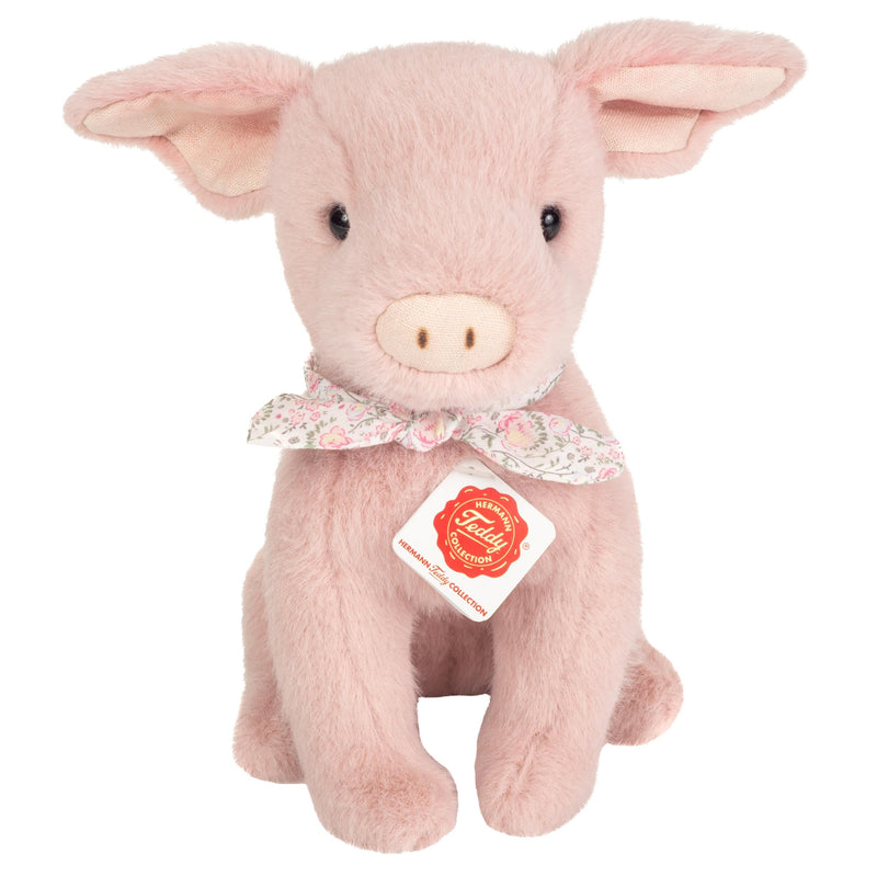 Teddy Hermann 93023 varken Audrey 23 cm, knuffeldier, pluche dier met gerecyclede vulling