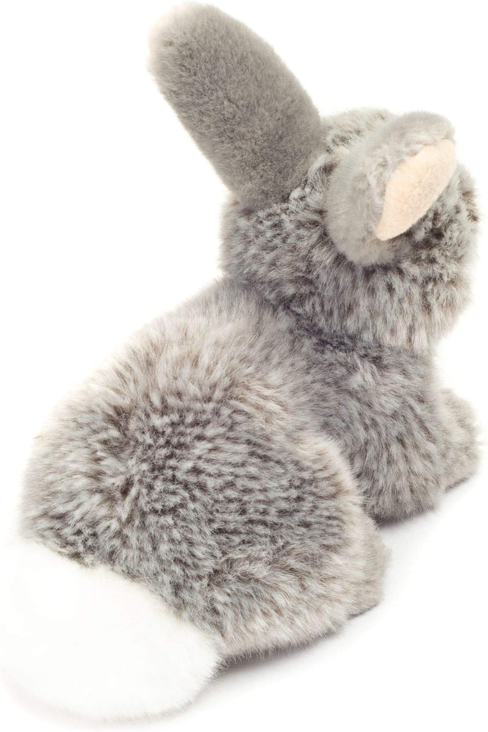 Teddy Hermann 93701 Bunny Sitting Gray 7,1"/18 cm, Soft Toy, Plush Toy 18 cm, grey