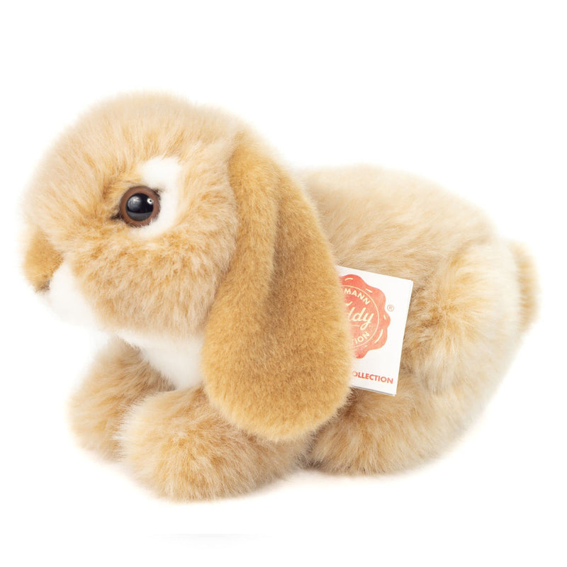 Teddy Hermann 93727 Ram rabbit beige 18 cm, cuddly toy with 75% recycled filling material